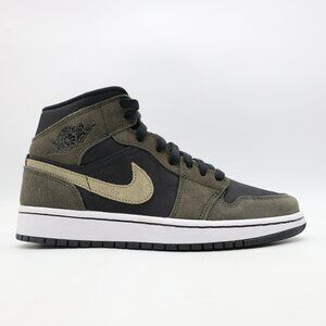 Nike Air Jordan 1 Mid Military Olive Women's Size 8 Casual Sneakers BQ6472-030